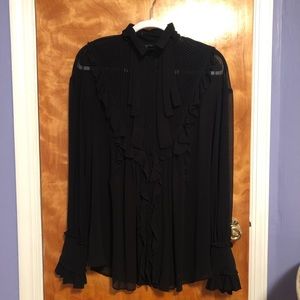 Sheer Zara Frilly Blouse